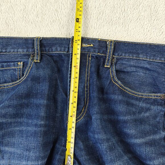 Guess Jeans Regular Straight Crescent Fit Men 33x30 Mid Wash Blue Y2K Retro 90s - Picture 8 of 11